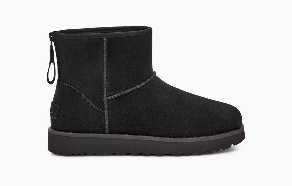 Ugg Mini Boots Canada - Ugg Women's Classic Mini Logo Zip Black